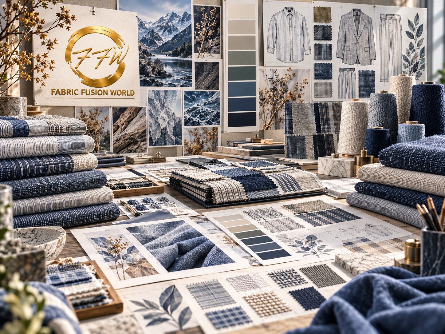 Textile specification and material reference board